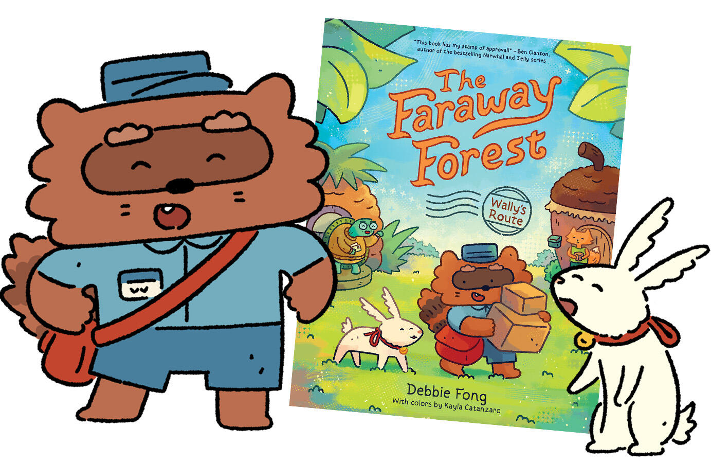 Wally and Bo Wally and Bo standing next to the book cover